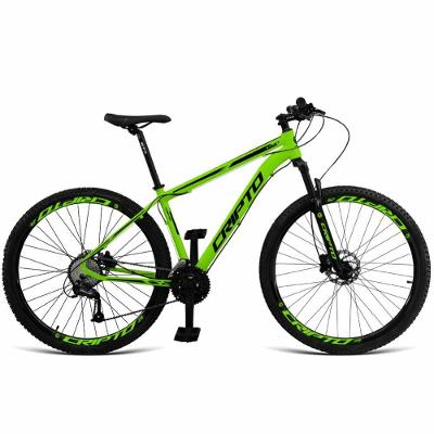 Bicicleta Aro 29 Cripto 24 Marchas Shimano E Freios A Disco - Verde-preto - 15" Verde-preto