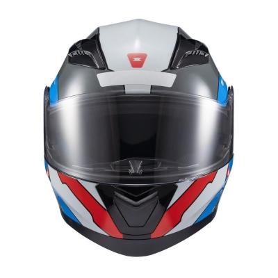 Capacete Texx Escamot Gladiator V3 Reisen Azul Verm Branc 62 [f016]