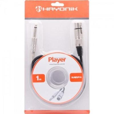 Cabo Para Microfone Hayonik Player Xlr(f) X P10 1m Preto [f003]