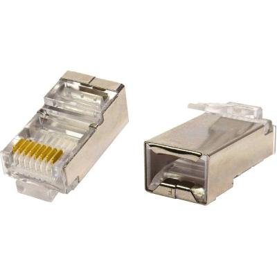Conector Rj-45 8p8c Cat6 Blindado Pct Com 10pçs