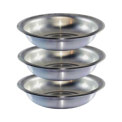 Conjunto Kit Bacia Alumínio Redonda Banho Assento 3 Peças N1