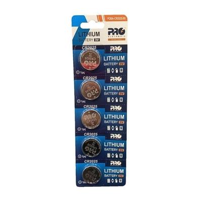Bateria Cr2025 Proeletronic Pqba cr2025 05 Lithium Com 5 Unidades