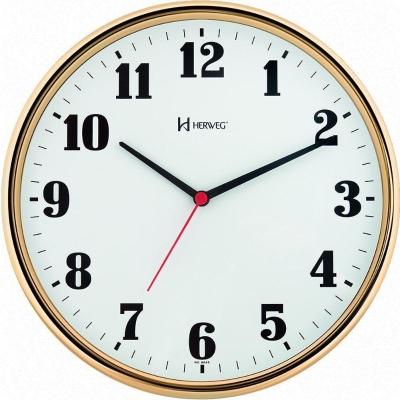 6125 Relógio De Parede 26cm Tic-tac Cromado Herweg Dourado
