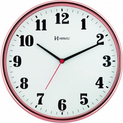 6125 Relógio De Parede 26cm Tic-tac Cromado Herweg Rosé