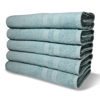 Kit Com 6 Toalhas Banho 430g-m² Grande Grossa 80x150cm Itália Soft - Verde Claro Verde Claro