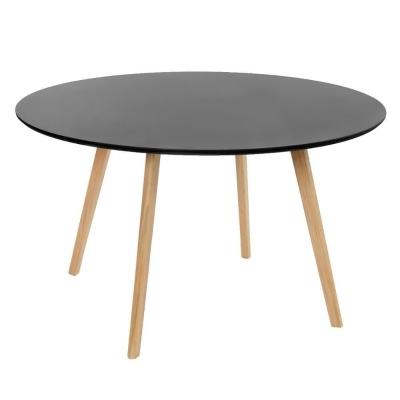 Mesa Redonda Leda 120 Cm Preto Preto