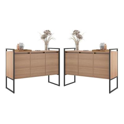 Buffet 3 Portas Rouxe Conjunto 2 Unidades - Montana Montana