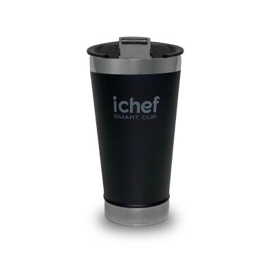 Copo Térmico Com Tampa Smart Cup Ichef 600 Ml | Preto