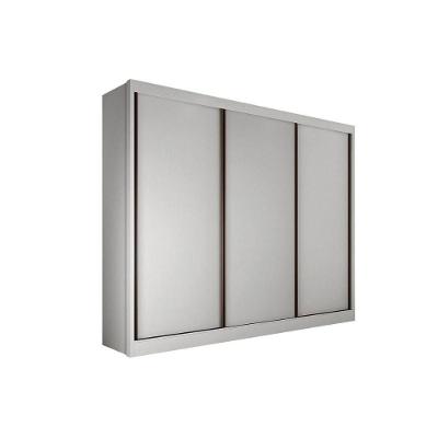 Guarda Roupa Casal 3 Portas de Correr e 6 Gavetas Diamond/Londres Branco - Novo Horizonte