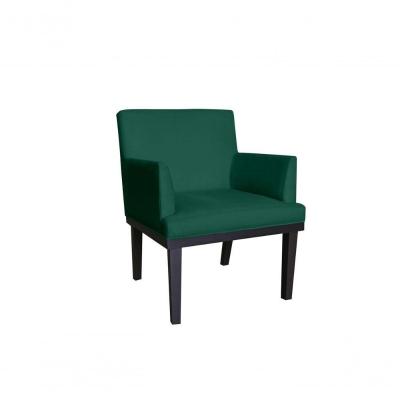 Poltrona Cadeira Vitoria Base Madeira Suede Verde - Fm