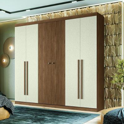 Guarda Roupa Casal 6 Portas Flex Buriti Santos Andirá Jatoba/areia