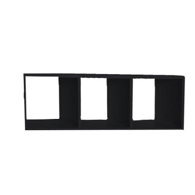 Nicho Triplo 80x30x20 Preto Em Mdf [f031]