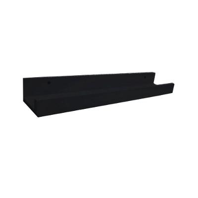 Prateleira Esmalteria Simples 85 Cm Preto Em Mdf [f031]