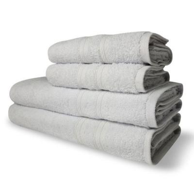 Jogo De Toalhas Itália Soft 4 Pçs - 2 Banho E 2 Rosto 430g-m² 100% Algodão - Branco Branco
