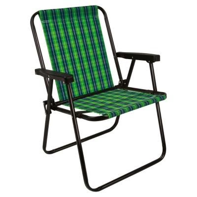 Cadeira De Praia Varanda Xadrez Em Aço 110 Kg Cores Mor Cor:verde Verde