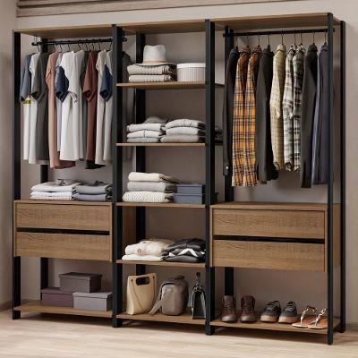 Guarda-roupa Closet Modulado Valencia 4 Gavetas 199cm Madesa 02 Rustic-Preto