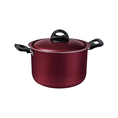 Espagueteira 22 Cm 5,7l Loreto Antiaderente Tramontina Cor:vermelho Vermelho