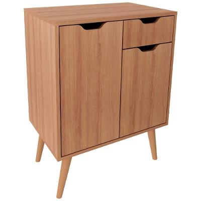 Gabinete Para Banheiro 2 Portas 1 Gaveta Bn3637 Amendoa Tecno Mobili Amendoa