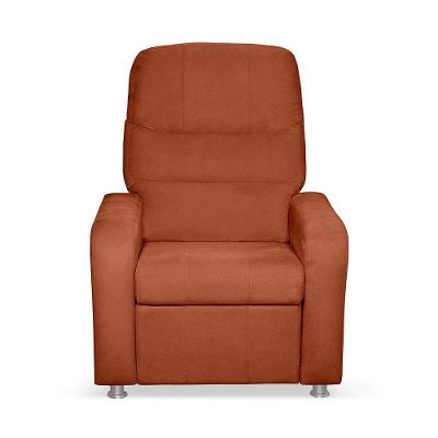 Cadeira Poltrona Do Papai Reclinável Confortável Suede Terracota