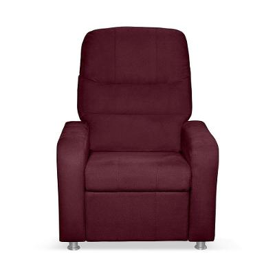 Cadeira Poltrona Do Papai Reclinável Confortável Suede Bordô
