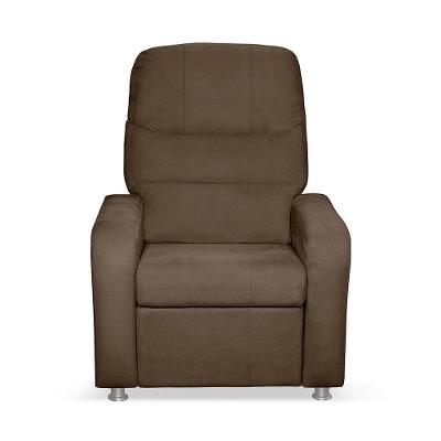 Cadeira Poltrona Do Papai Reclinável Confortável Suede Marrom