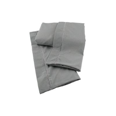 Jogo De Cama Ponto Palito Queen 03 Peças 100% Algodão Percal 150 Fios - Cinza