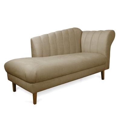Divã Recife Suede 165 Cm Pés Chanfrado Castanho - D'rossi Cor Marrom Rato