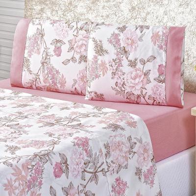 Jogo De Cama Casal Queen 04 Peças Micropercal 200 Fios Naturale - Serene
