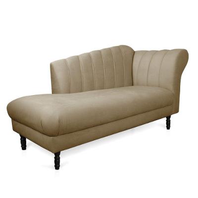 Divã Recife Suede 165 Cm Pés Torneado Tabaco - D'rossi Cor Marrom Rato