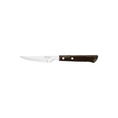 Faca Para Churrasco Tramontina 4" Em Aço Inox E Cabo Em Madeira Polywood Castanho Tramontina