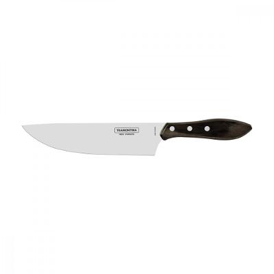 Faca Tramontina Para Carne 8" Em Aço Inox E Cabo Castanho Polywood