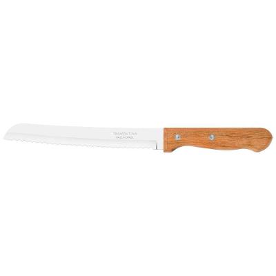 Faca Para Pão Tramontina Dynamic Com Lâmina De Aço Inox E Cabo De Madeira Natural 8" Tramontina