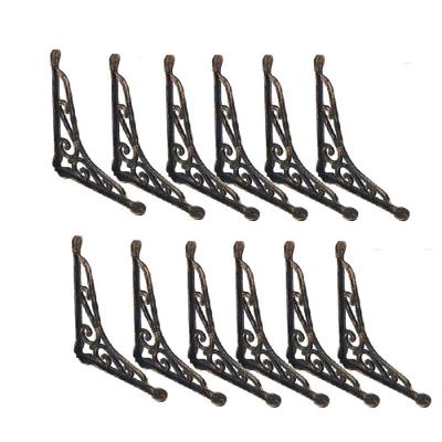Kit 12 Cantoneiras Ouro Pincelado Suporte Parede 20X25Cm