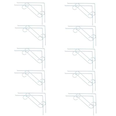 Kit 20 Cantoneira Branca Suporte Em S P/ Vidro 30X25Cm