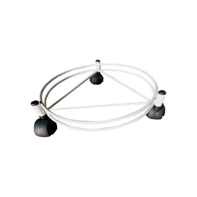 Suporte Para Botijão E Vaso Epoxi Com Rodinhas Branco