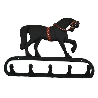 Suporte para Chaves e Toalha em Alumínio Fundido Cavalo