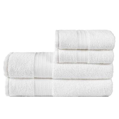Jogo Toalha Para Hotel 4 Peças Gigante Luxo Grossa - Nobre - Branco