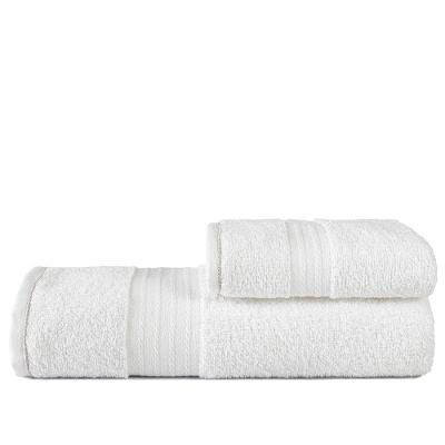 Jogo Toalha Para Hotel 2 Peças Gigante Luxo Grossa - Nobre - Branco