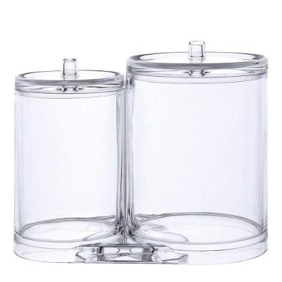 Porta Algodão E Cotonetes Organizador De Cosméticos 2 Em 1