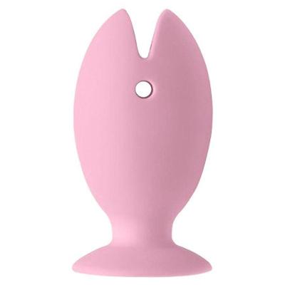 Suporte Para Escova De Dente Em Silicone Peixinho Ventosa Rosa