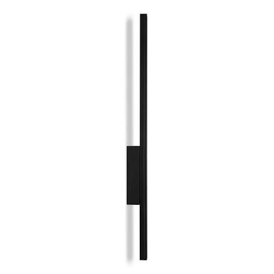 2 Arandelas Traço Frame Linear Reta Led 6w 50cm 3000k-preto