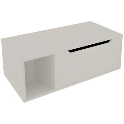 Balcao Gabinete Para Banheiro 1 Porta Bn3644 Branco Tecno Mobili Branco