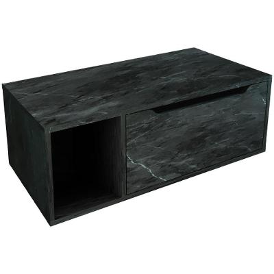 Balcao Gabinete Para Banheiro 1 Porta Bn3644 Marmore Lunar Tecno Mobili Marmore Lunar
