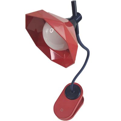Luminaria De Mesa Diamante Garra Touch Articulavel Presilha Led 3 Cores Abajur Flexivel Trabalho Escritorio Home Office Geometrica
