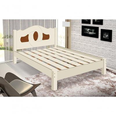 Cama Casal Siena Off White E Naturalle Carmolar