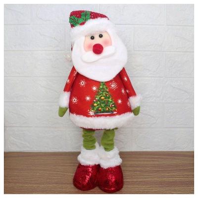 Decoração Boneco Natal Papai Noel Perna Ajustável 45cm