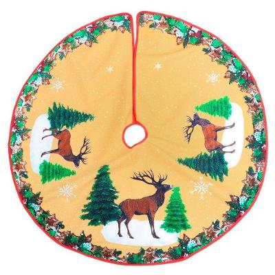 Saia Para árvore De Natal Temática Rena Pinheiro 85cm