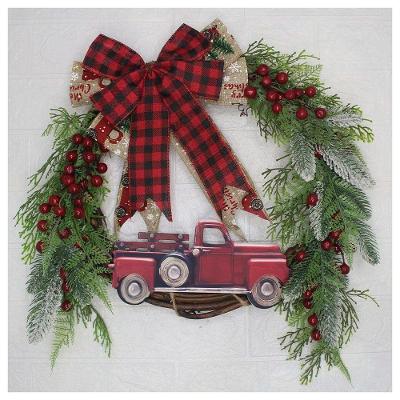Guirlanda Natalina Enfeite De Porta Natal Carro 40cm