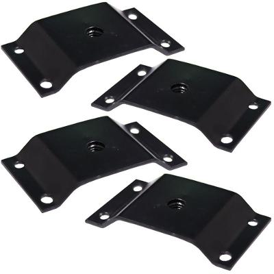 Kit 4 Chapinhas Elevada Fixação Pés Palito Rosca 5/16 Preto