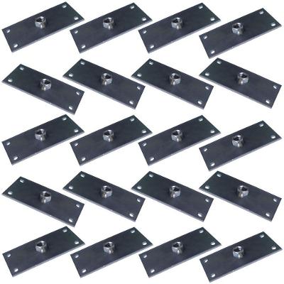 Kit 20 Chapinhas Reta Fixação Pés Palito Rosca 5/16 Zincada